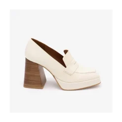 ANGEL ALARCON Tular - Women S Chunky Heels & Platforms Metallized Leather Moccasins<Vrouwen Heeled Shoes
