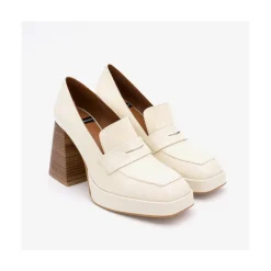 ANGEL ALARCON Tular - Women S Chunky Heels & Platforms Metallized Leather Moccasins<Vrouwen Heeled Shoes