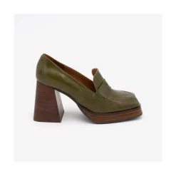 ANGEL ALARCON Tular - Women S Chunky Heels & Platforms Leather Moccasins<Vrouwen Heeled Shoes
