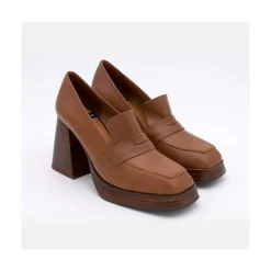 ANGEL ALARCON Tular - Women S Chunky Heels & Platforms Leather Moccasins<Vrouwen Heeled Shoes