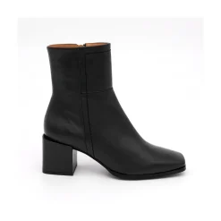 ANGEL ALARCON Twain - Comfortable Leather Medium Heel Ankle Boots With Stitching<Vrouwen Last Units