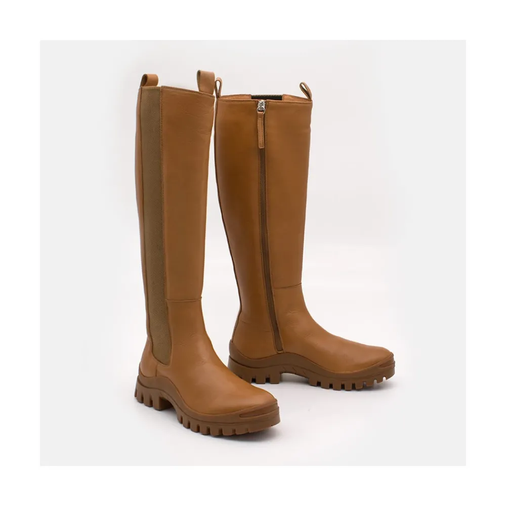 ANGEL ALARCON Wampu - Leather Boot With Elastic, Zip And Vibram Sole<Vrouwen Last Units