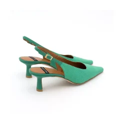 ANGEL ALARCON Yakida - Comfortable Leather & Textile Heeled Shoes<Vrouwen Heeled Shoes